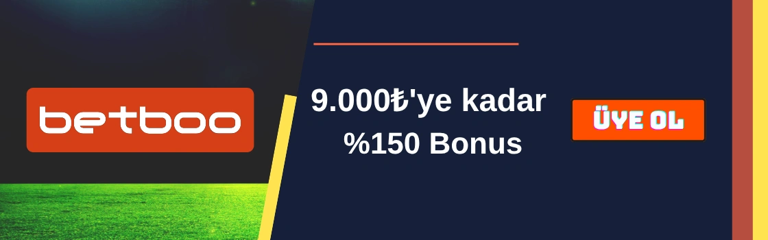 betboo yüzde 150 bonus