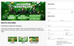 bets10 kayıt